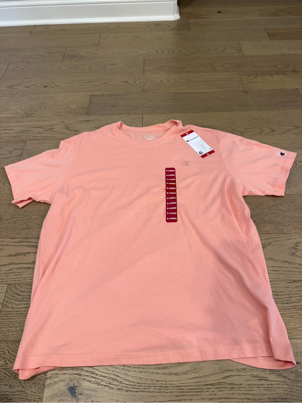 Champion Men’s T-Shirt XL Cantaloupe Orange Logo Short Sleeve NWT